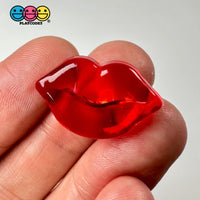 Lips Red Transparent Charms Charm Valentines Day Cabochons Decoden 10 Pcs Playcode3 Llc