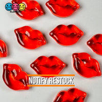 Lips Red Transparent Charms Charm Valentines Day Cabochons Decoden 10 Pcs Playcode3 Llc