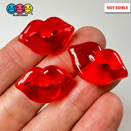 Lips Red Transparent Charms Charm Valentines Day Cabochons Decoden 10 Pcs Playcode3 Llc