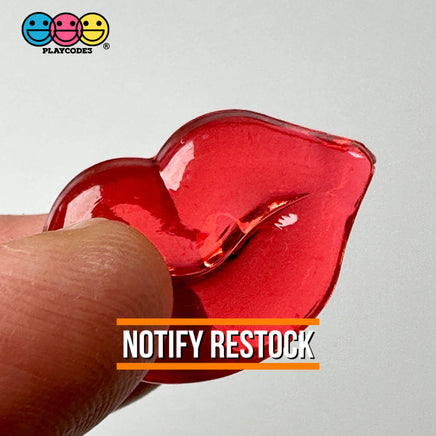 Lips Red Transparent Charms Charm Valentines Day Cabochons Decoden 10 Pcs Playcode3 Llc