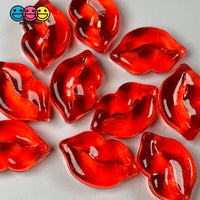 Lips Red Transparent Charms Charm Valentines Day Cabochons Decoden 10 Pcs Playcode3 Llc