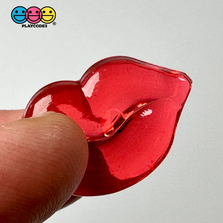 Lips Red Transparent Charms Charm Valentines Day Cabochons Decoden 10 Pcs Playcode3 Llc