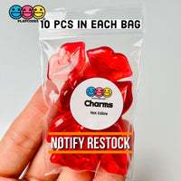 Lips Red Transparent Charms Charm Valentines Day Cabochons Decoden 10 Pcs Playcode3 Llc