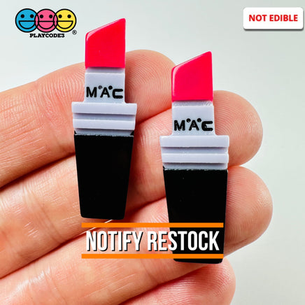 Lipstick Makeup Charm Flat Back Cabochons Decoden 10 Pcs Playcode3 Llc