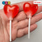 Lollipop Heart Red Glitter Valentine’s Day Holiday 3D Cabochons Decoden Charm 10 Pcs