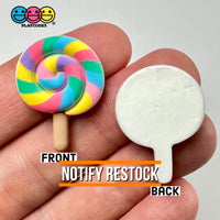 Mini Rainbow Lollipop Charm Flat Back Cabochons Decoden 10 Pcs Playcode3 Llc