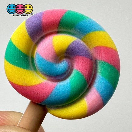 Mini Rainbow Lollipop Charm Flat Back Cabochons Decoden 10 Pcs Playcode3 Llc