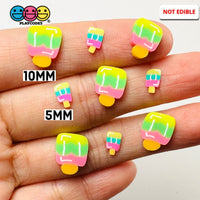 Lollipop On Stick Ice Pop Fimo 5Mm/10Mm Vibrant Yellow Green Hot Pink Fake Clay Sprinkles Confetti