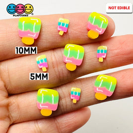 Lollipop On Stick Ice Pop Fimo 5Mm/10Mm Vibrant Yellow Green Hot Pink Fake Clay Sprinkles Confetti