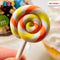 Lollipop Orange Yellow Swirl Fake Food Charm Lollipops Polymer Clay Bake Cabochons 10 Pcs