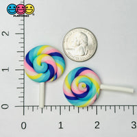 Lollipop Pastel Color Fake Food Charm Cabochons Decoden 10 Pcs