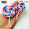 Lollipop Pink Yellow Blue Purple Fake Food Charm Rainbow Lollipops Resin Fake Bake Cabochons 3 pcs Fake Food
