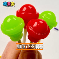 Lollipop Round Ball 3D Fake Candy Charm Realistic 2 Colors Lollipops Christmas Cabochons 10 Pcs Food