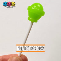 Lollipop Round Ball 3D Fake Candy Charm Realistic 2 Colors Lollipops Christmas Cabochons 10 Pcs Food