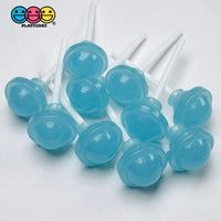 Lollipop Round Ball 3D Fake Candy Charm Realistic 6 Colors Lollipops Cabochons 12 Pcs Food