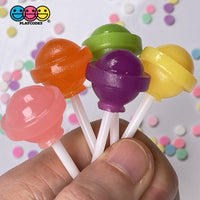 Lollipop Round Ball 3D Fake Candy Charm Realistic 6 Colors Lollipops Cabochons 12 Pcs