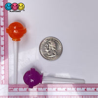 Lollipop Round Ball 3D Fake Candy Charm Realistic 6 Colors Lollipops Cabochons 12 Pcs