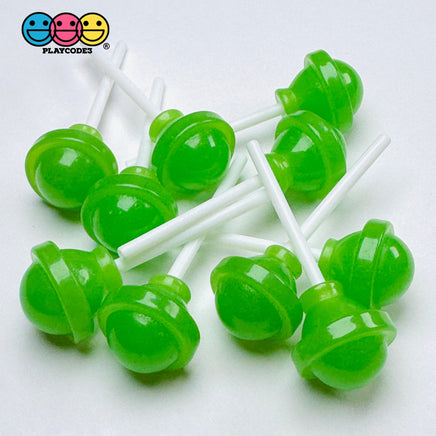 Lollipop Round Ball 3D Fake Candy Charm Realistic 6 Colors Lollipops Cabochons 12 Pcs Food