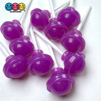 Lollipop Round Ball 3D Fake Candy Charm Realistic 6 Colors Lollipops Cabochons 12 Pcs Food