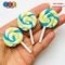 Lollipop St. Partick Green Yellow White Fake Food Cabochons Decoden Charm 10 pcs Charm