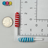 Lollipop Swirl 4Th Of July Red Blue Faux Candy Charm Fake Bake Cabochons 10 Pcs Playcode3 Llc Food