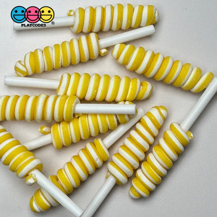 Lollipop Swirl 8 Colors Red Green Blue Yellow Orange Purple Pink Hot Fake Food Cabochons Decoden