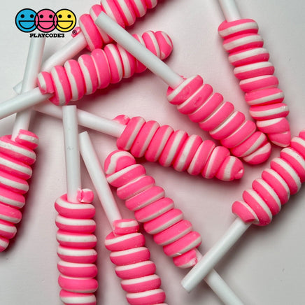 Lollipop Swirl 8 Colors Red Green Blue Yellow Orange Purple Pink Hot Fake Food Cabochons Decoden