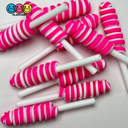 Lollipop Swirl 8 Colors Red Green Blue Yellow Orange Purple Pink Hot Fake Food Cabochons Decoden