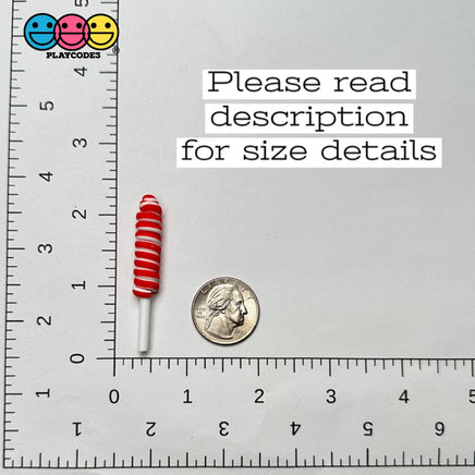 Lollipop Swirl 8 Colors Red Green Blue Yellow Orange Purple Pink Hot Fake Food Cabochons Decoden