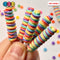 Lollipop Swirl Rainbow Faux Candy Charm Fake Bake Cabochons 10 Pcs Food