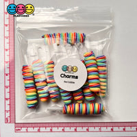 Lollipop Swirl Rainbow Faux Candy Charm Fake Bake Cabochons 10 Pcs Food
