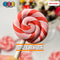 Lollipop Peppermint Swirl Red Pink Fake Food Charm Lollipops Polymer Clay Bake Cabochons 10 Pcs
