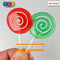 Lollipops Fake Candy Swirl Fantasy Christmas Holiday Red Green Cabochons Decoden Charm 10 Pcs