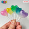Lollipops Heart Shaped Transparent With Glitter Fake Candy Charm Valentines Day Cabochons 10 Pcs