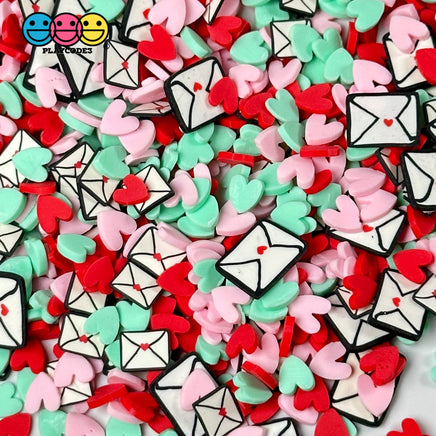 Love Letter Mix Hearts Multi Colors Fimo Slices Fake Sprinkles Jimmies Playcode3 Llc 10 Grams