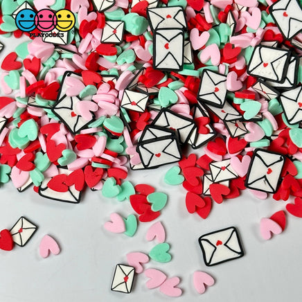 Love Letter Mix Hearts Multi Colors Fimo Slices Fake Sprinkles Jimmies Playcode3 Llc Sprinkle