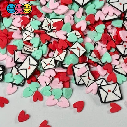 Love Letter Mix Hearts Multi Colors Fimo Slices Fake Sprinkles Jimmies Playcode3 Llc Sprinkle