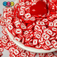 Love Letters Red Hearts Fimo Slices Fake Sprinkles Decoden Jimmies Valentines Day Playcode3 Llc