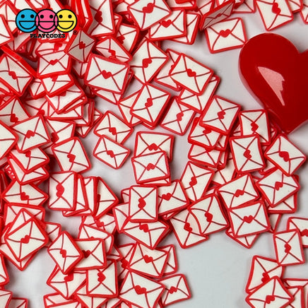 Love Letters Red Hearts Fimo Slices Fake Sprinkles Decoden Jimmies Valentines Day Playcode3 Llc