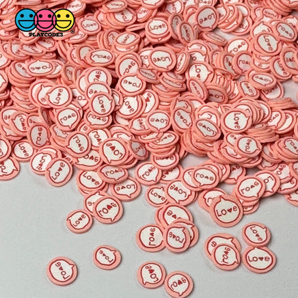 Love Message Bubble Valentines Day Pink Red Heart Fimo Slices Fake Sprinkles Jimmies Playcode3 Llc