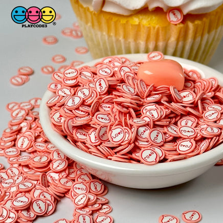 Love Message Bubble Valentines Day Pink Red Heart Fimo Slices Fake Sprinkles Jimmies Playcode3 Llc