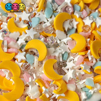 Lullaby Song Mix Fimo Rhinestone Beads Stars Moon Fake Polymer Clay Sprinkles Sea Shells Jimmies