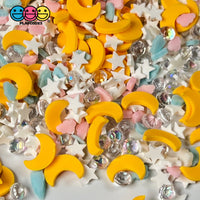 Lullaby Song Mix Fimo Rhinestone Beads Stars Moon Fake Polymer Clay Sprinkles Sea Shells Jimmies