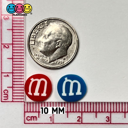 M&m Candy Red Blue 4Th Of July Fimo Slices Fake Clay Sprinkles Decoden Jimmies Funfetti 10Mm