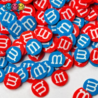 M&m Candy Red Blue 4Th Of July Fimo Slices Fake Clay Sprinkles Decoden Jimmies Funfetti 10Mm