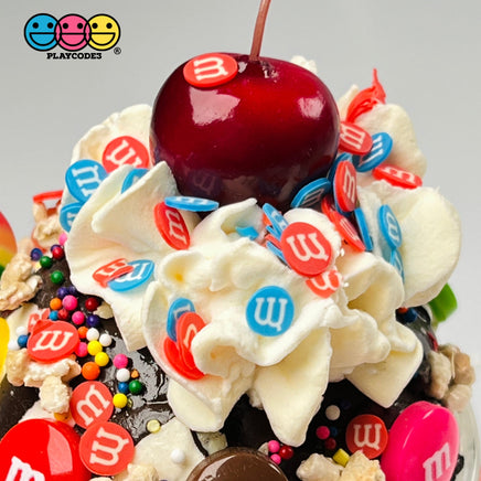 M&m Candy Red Blue 4Th Of July Fimo Slices Fake Clay Sprinkles Decoden Jimmies Funfetti 5Mm