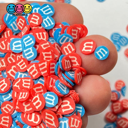 M&m Candy Red Blue 4Th Of July Fimo Slices Fake Clay Sprinkles Decoden Jimmies Funfetti 5Mm