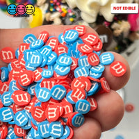 M&m Candy Red Blue 4Th Of July Fimo Slices Fake Clay Sprinkles Decoden Jimmies Funfetti 5Mm