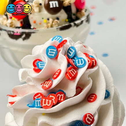 M&m Candy Red Blue 4Th Of July Fimo Slices Fake Clay Sprinkles Decoden Jimmies Funfetti 5Mm