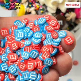 M&m Candy Red Blue 4Th Of July Fimo Slices Fake Clay Sprinkles Decoden Jimmies Funfetti 5Mm